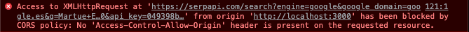 CORS error example