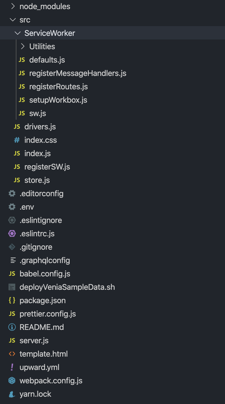 PWA Studio file structure